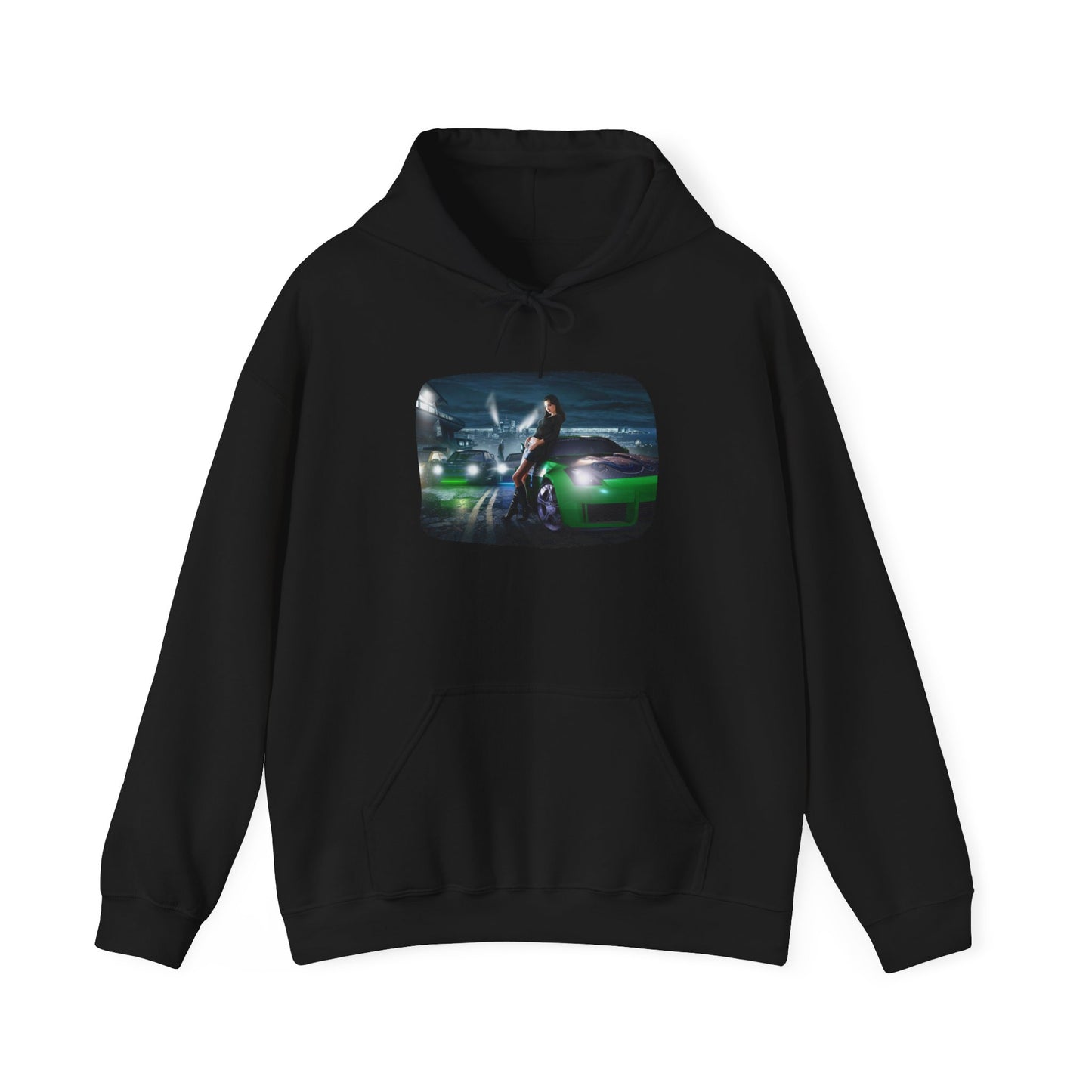 ๐ Neon Nightfall: NFSU2 Retro Racing Hoodie ๐๐