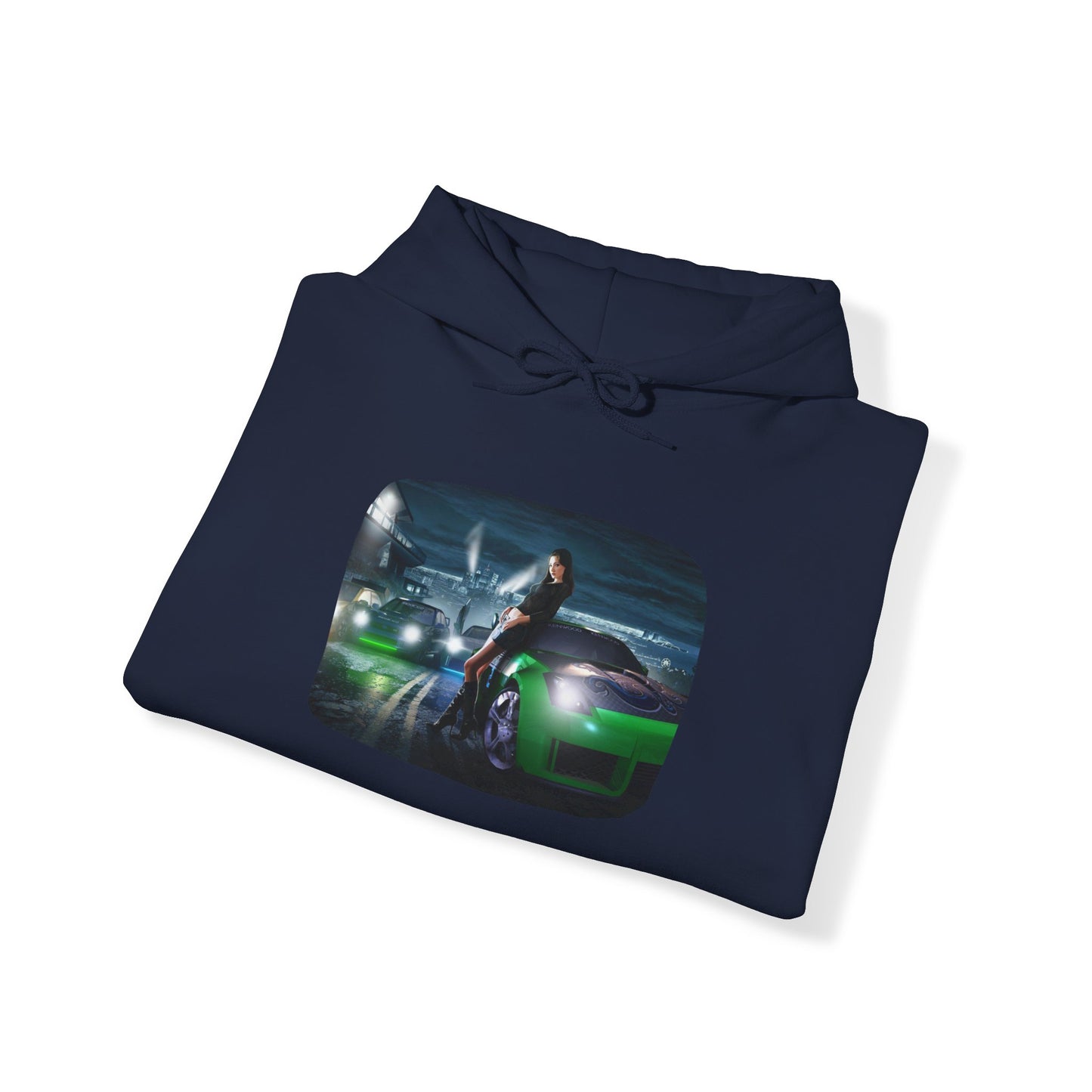 ๐ Neon Nightfall: NFSU2 Retro Racing Hoodie ๐๐