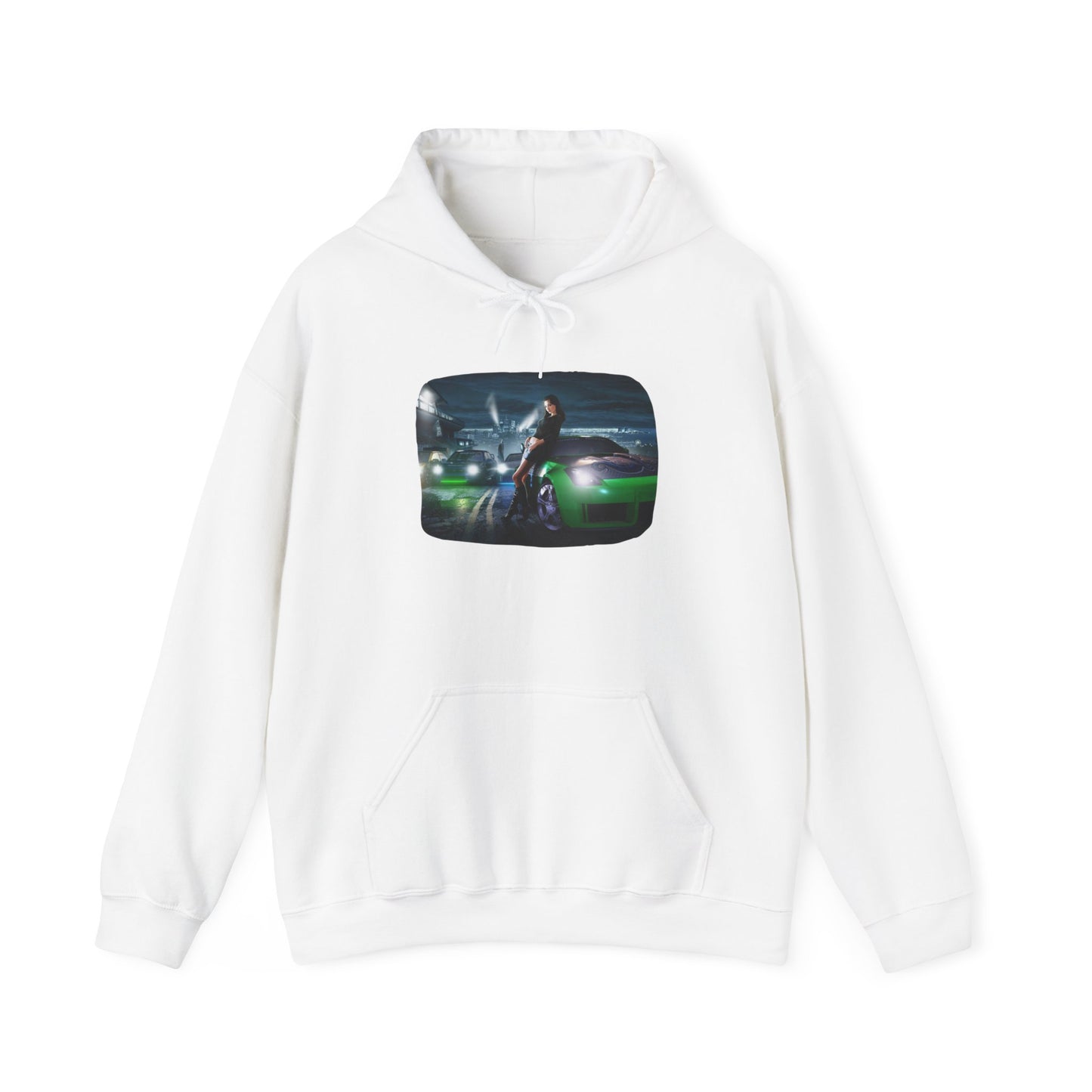 ๐ Neon Nightfall: NFSU2 Retro Racing Hoodie ๐๐