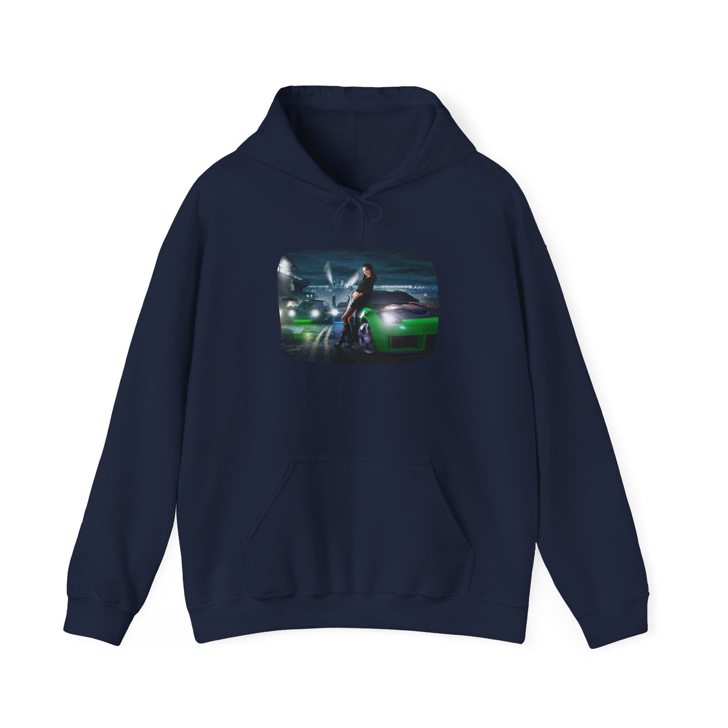 ๐ Neon Nightfall: NFSU2 Retro Racing Hoodie ๐๐